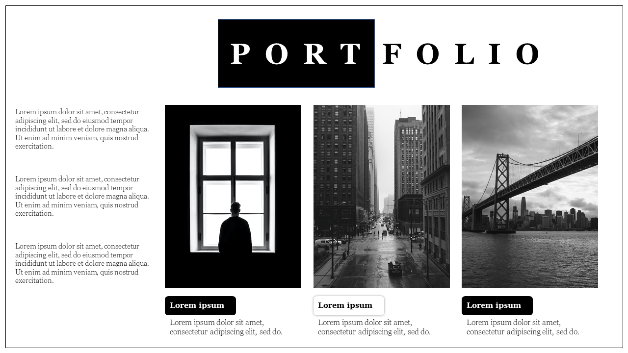 Incredible Black And White PPT Templates Presentation